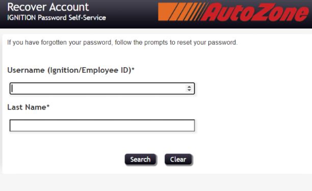 Autozone Employee Portal Login Reset Password
