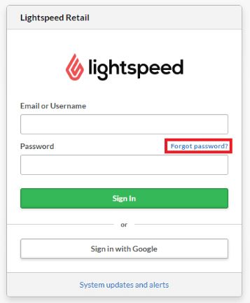 How to Reset Lightspeedhq Login Password