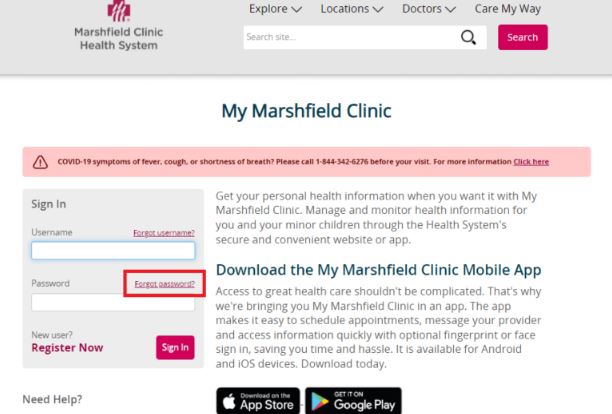 How to Reset My Marshfield Clinic Password