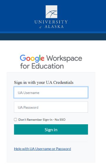 How to Use the UAF GMAIL LOGIN Option
