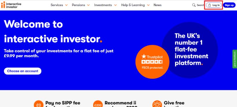 Interactive Investor login uk