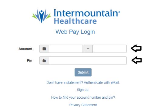 Intermountain Web Pay Login Steps