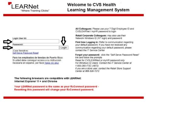 Login CVS Learnet Employee Portal