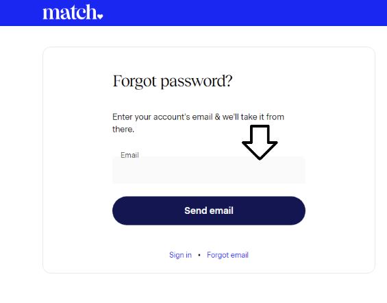 Login and forget password send email Match