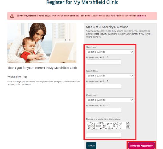 Register at My Marshfield Clinic