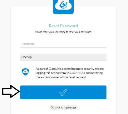 Reset Oneclay Portal Login Password