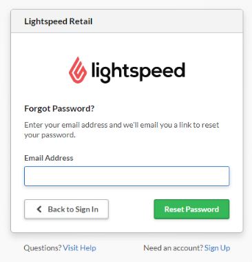 lightspeed retail login - official login page
