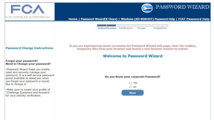 Login into FCA Dashboard Anywhere Employee Portal