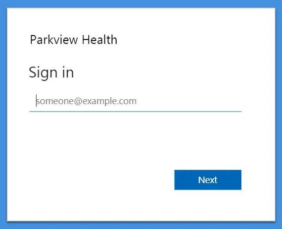 Login into Parkview Employee Portal
