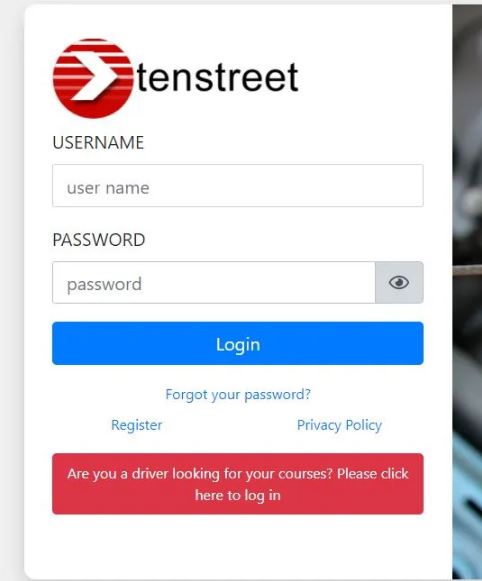 Login into Tenstreet Portal