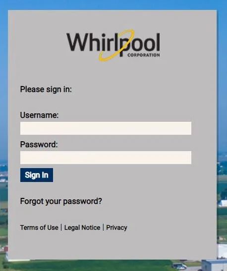 Login into Whirlpool Employee Self-Service Portal