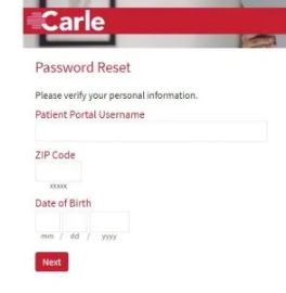 Reset Carle Patient Portal Login Password