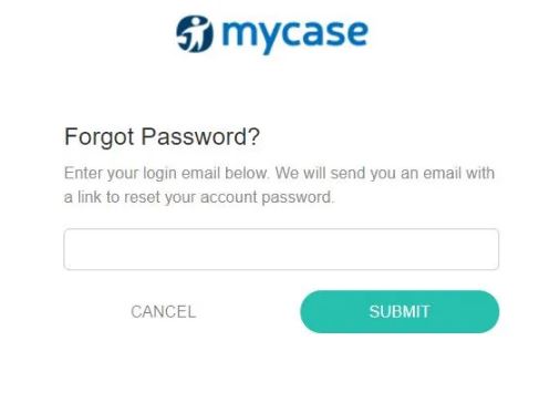 Reset MyCase Login Password
