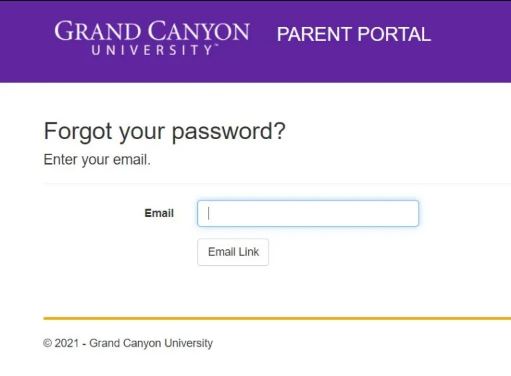 Reset Parent Portal Login GCU Password