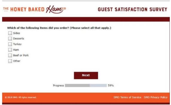 Honey Baked Ham Survey
