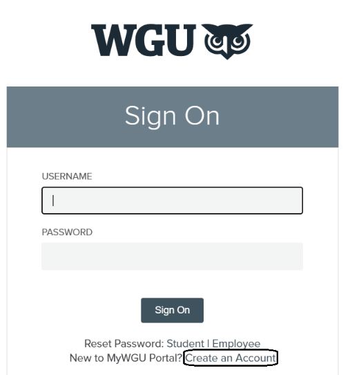 How to Create WGU Student Login Account