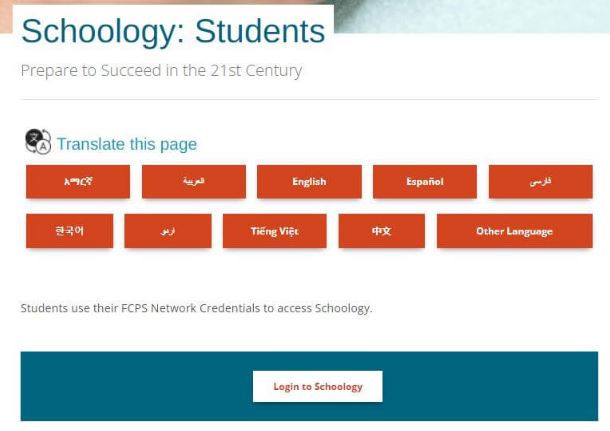 How to Login to Schoology FCPS Portal