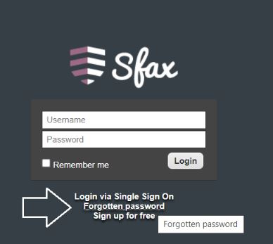 How to Reset SFAX Login Password