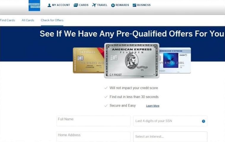 Prequalify For American Express Credit Card