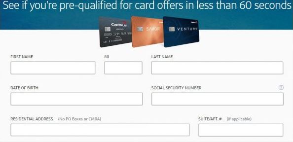 Prequalify For a Capital One Credit Card