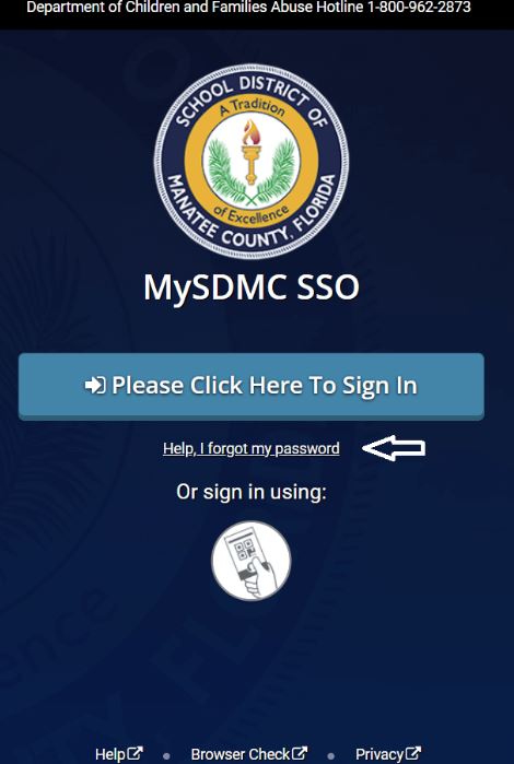 Reset MySDMC SSO Login Password
