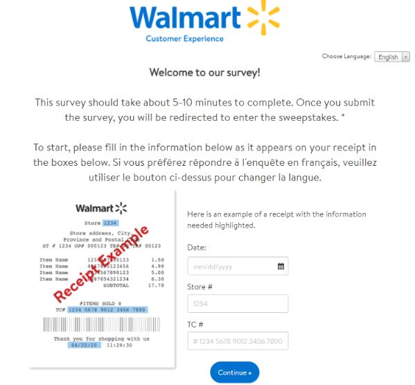 Walmart Canada Survey Sweepstakes