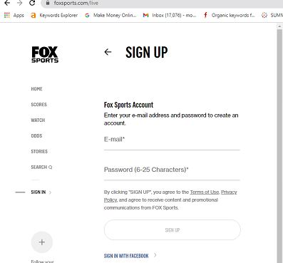 Create A Fox Sports Go Profile