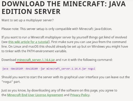 Download the Minecraft Server
