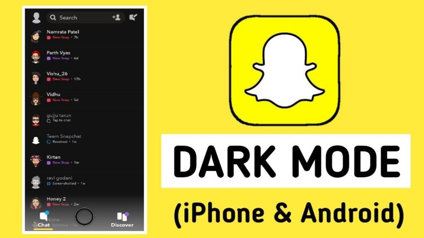 Enable Dark Mode Snapchat