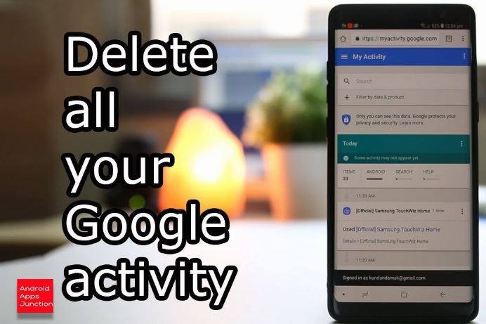 How do I delete all of my Google activity