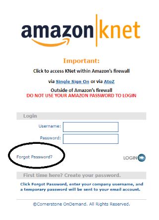 How to Reset Amazon Knet Login Password