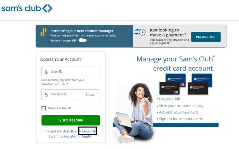 How to Reset Sam’s Club Credit Card Login Password