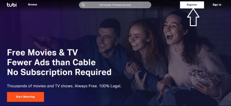 How to Sign Up or Register on Tubi TV