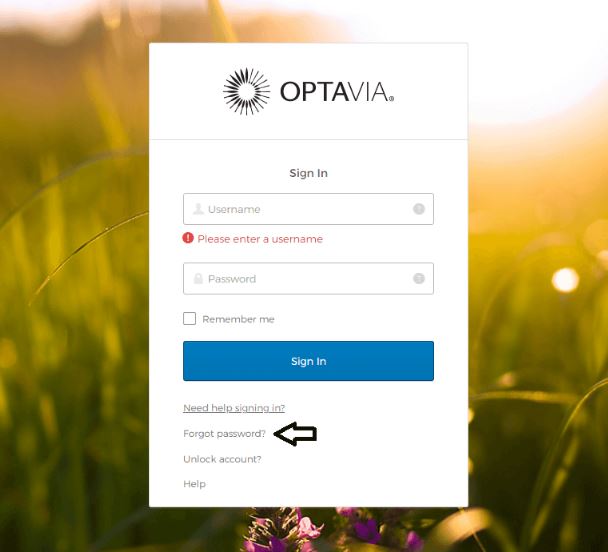 Reset Optavia Connect Login Password
