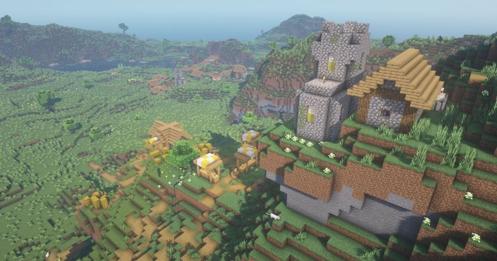 Two villages at spawn