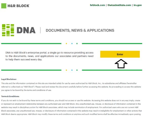 Use HRBlock Login into HRBlock DNA Employee Portal