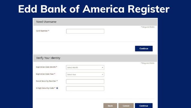 online register Edd bank of America
