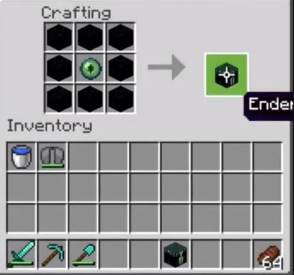 Add The Eye of Ender and Obsidian To The Menu