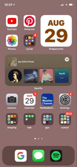 Brown Bread – Top iOS 15 Home Screen