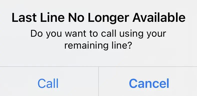 How to Fix the Last Line No Longer Available iPhone error