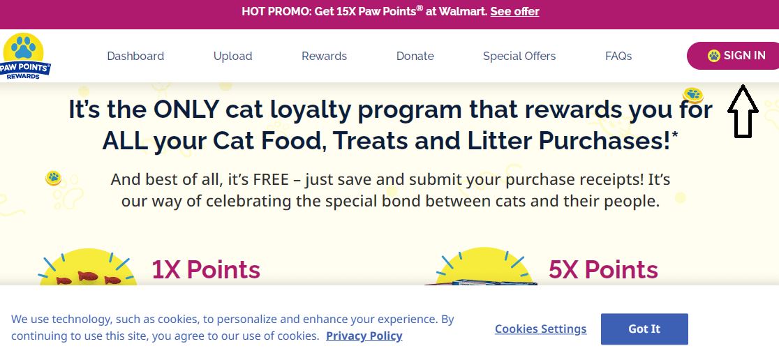 How to Sign up for Free Cat Points Reward Program