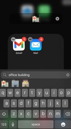 I selected office building emoji