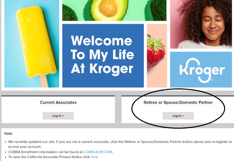 Mylifeatkroger Login for Retiree or Spouse or Partner