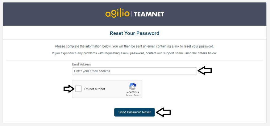 Reset Clarity Team Net Login Password