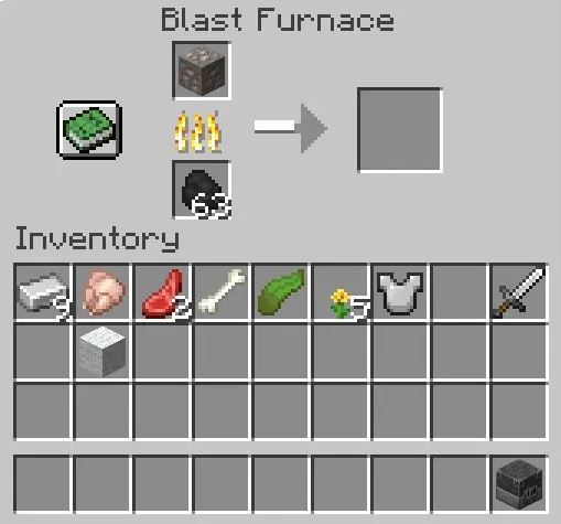 Smelting Iron Ore in Blast Furnace