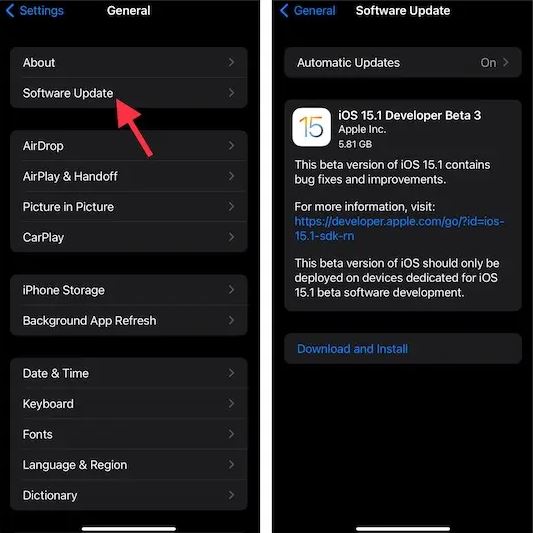 Update Software on your iPhone or iPad
