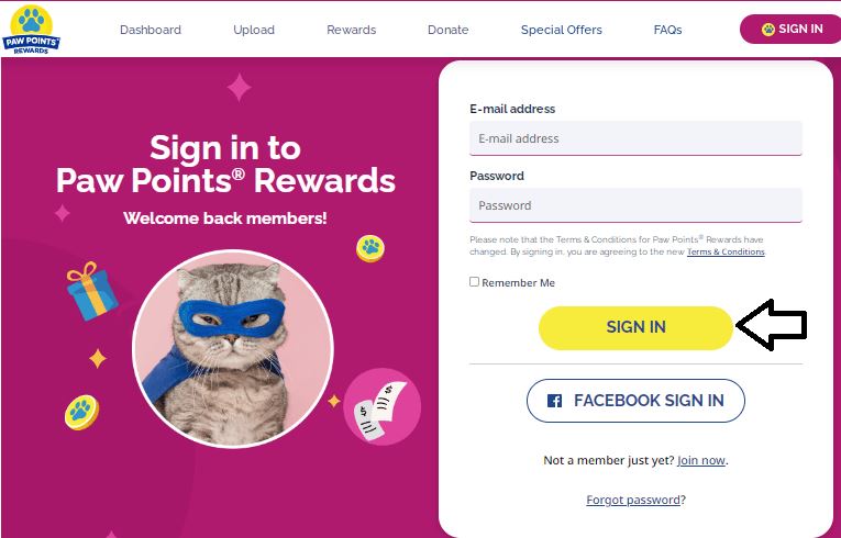 login to mypawpoints portal