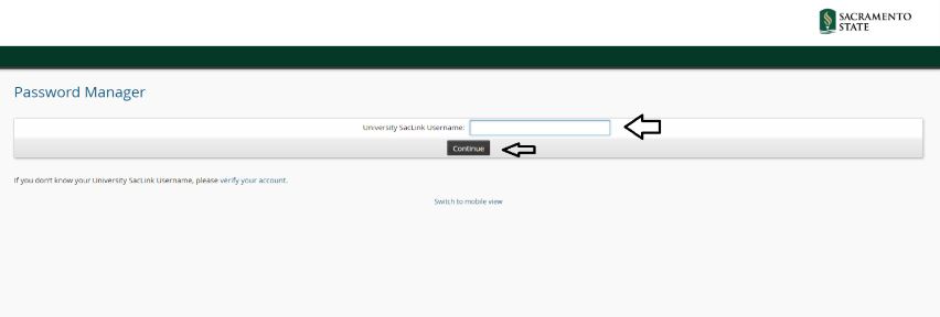 recover your MySACState Password