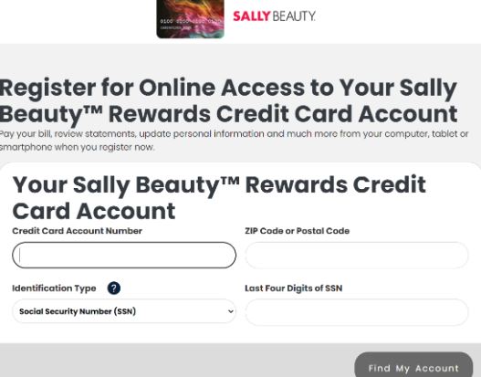 Register for Sally Beauty Credit Card Account