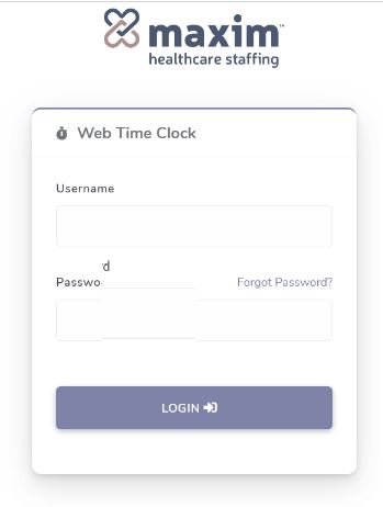 Reset Maxim Time Clock Login Password